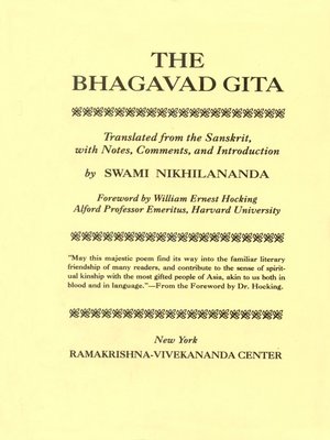 cover image of The Bhagavad Gita